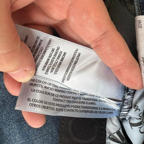 Calvin Klein Jeans Women High Rise Straight Blue Raw Hem Denim Ankle Plus 20W - Picture 11 of 12